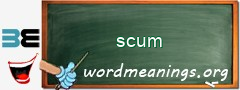 WordMeaning blackboard for scum